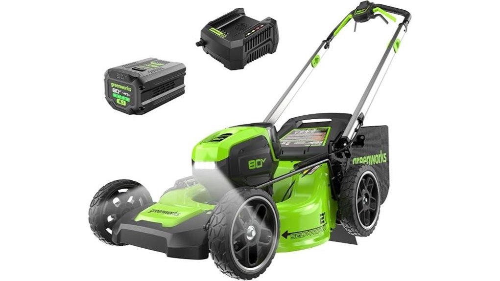 powerful self propelled lawn mower