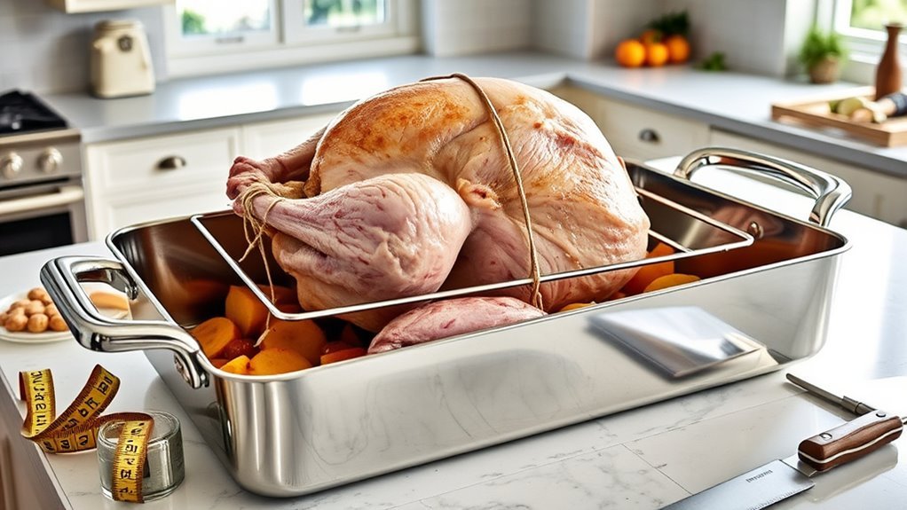 properly sized roasting pan