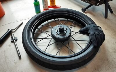 replace motorcycle inner tube
