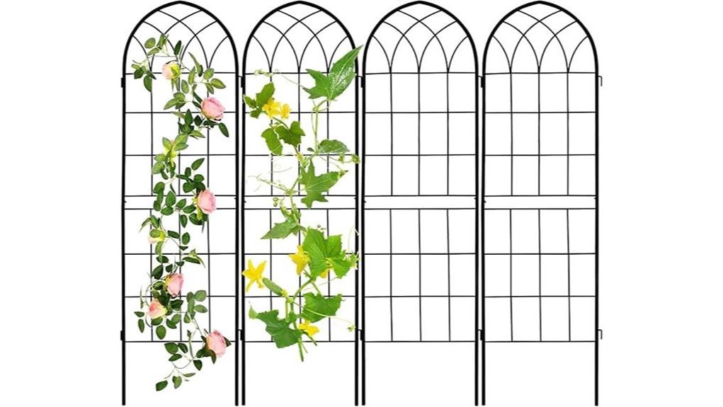 rustic iron garden trellis