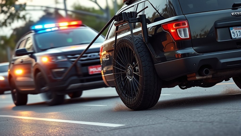 police tire grappler compared with PIT pursuit intervention