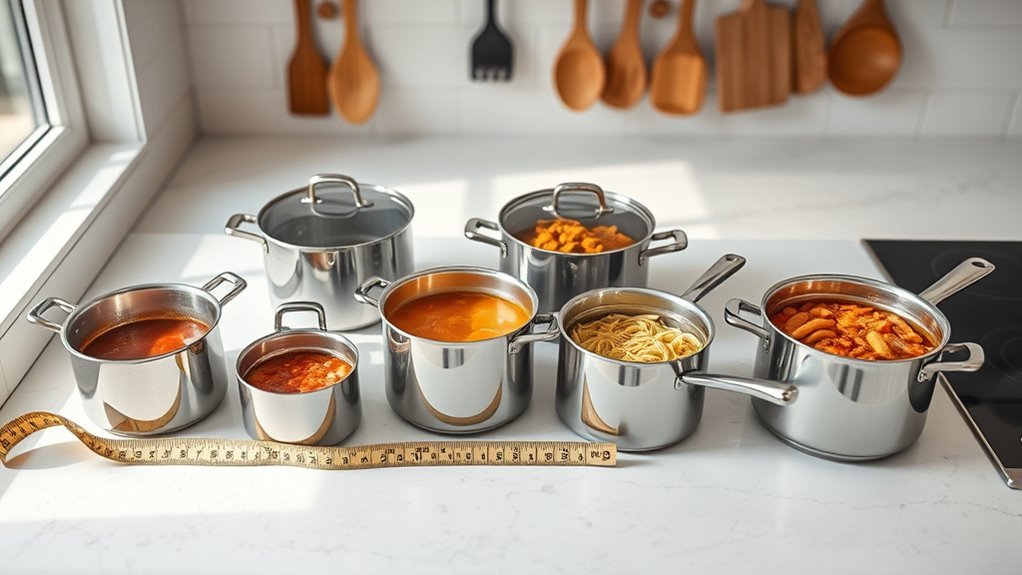 saucepan size capacity guide