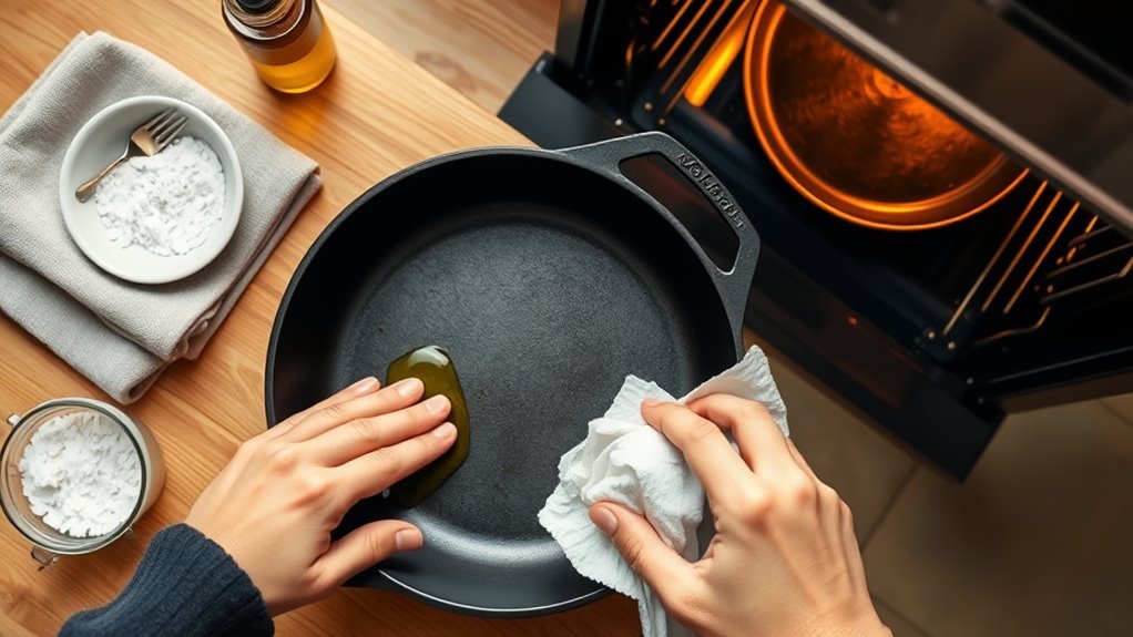 seasoning cookware step by step