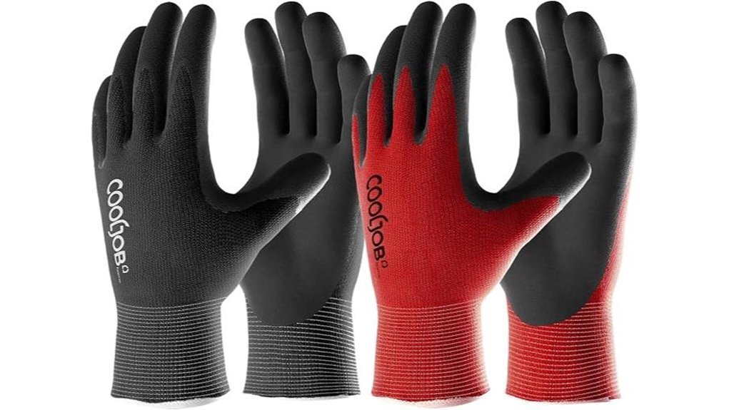 six pairs of gloves