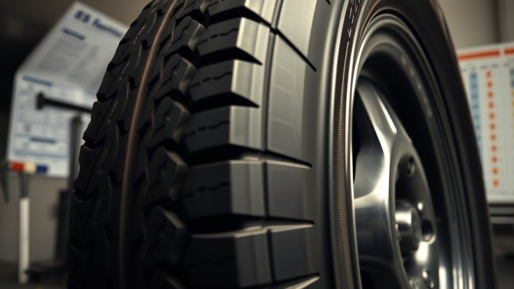 tire sidewall showing load index and speed rating