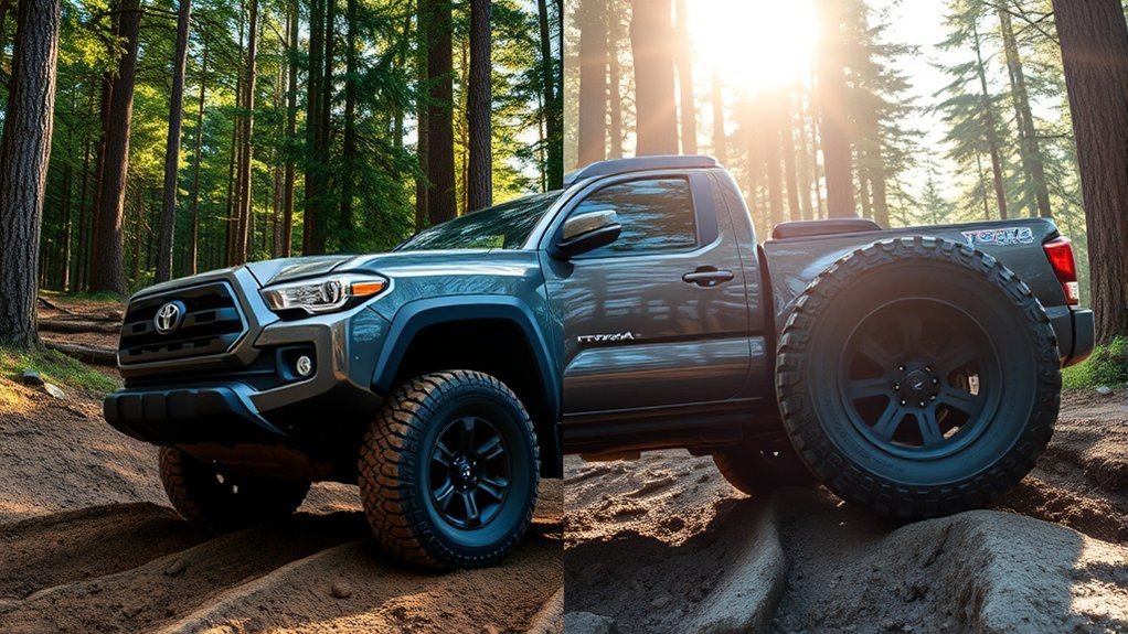 Toyota Tacoma tire performance comparison on road and off-road terrain
