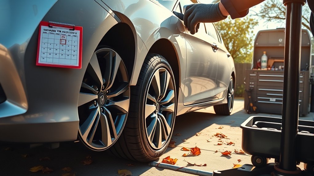 Honda Accord tire rotation schedule and even tread wear