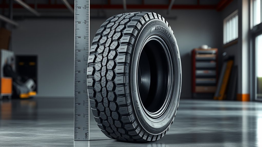 diagram explaining 285/70R17 tire width, aspect ratio, radial construction, and 17-inch wheel size
