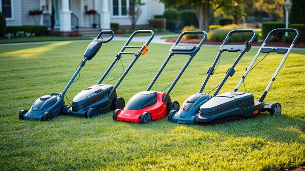 top electric lawn mowers