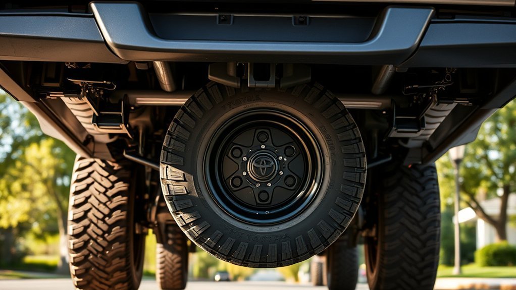 Toyota Tacoma compact, conventional, and full-size spare tire options