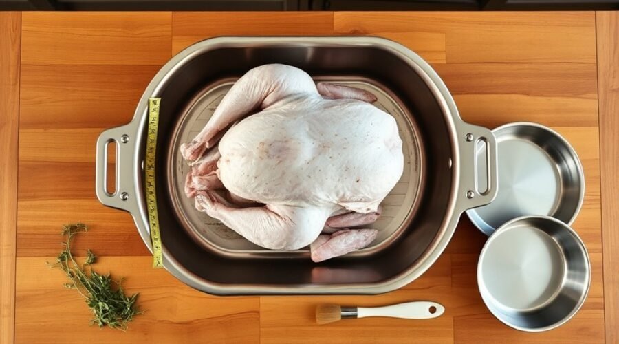 turkey roasting pan size