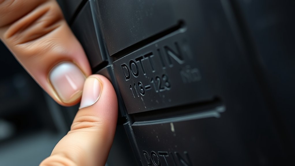 13-character Tire Identification Number sections on a tire sidewall