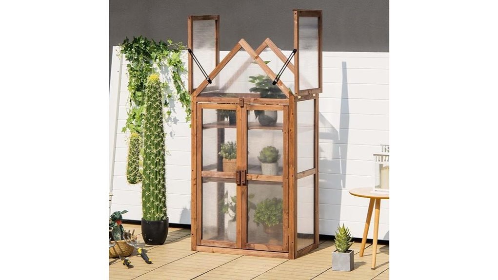 wooden cold frame greenhouse
